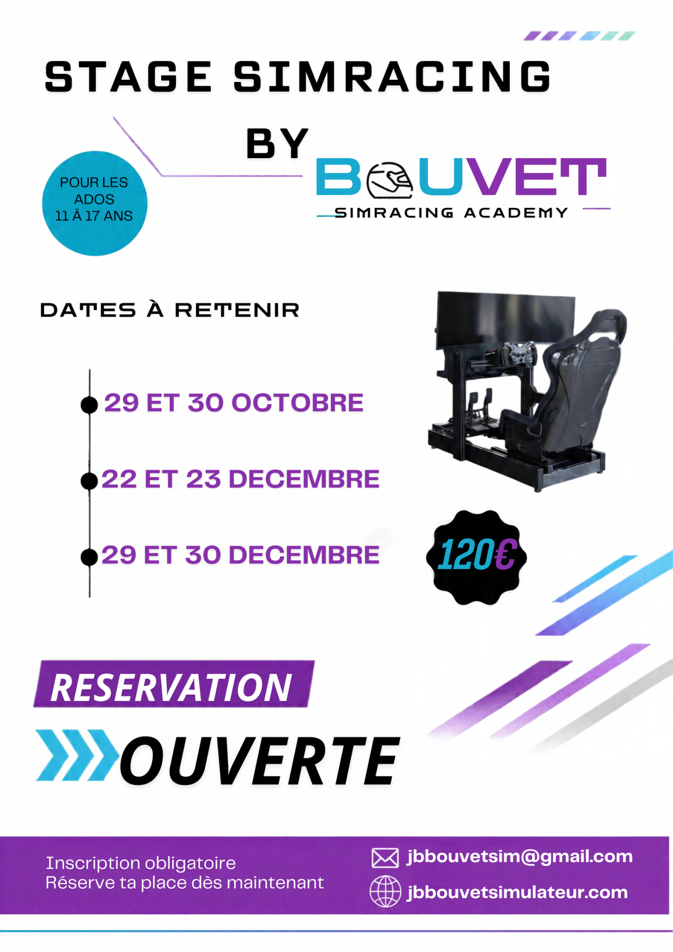 Affiche stage simracing