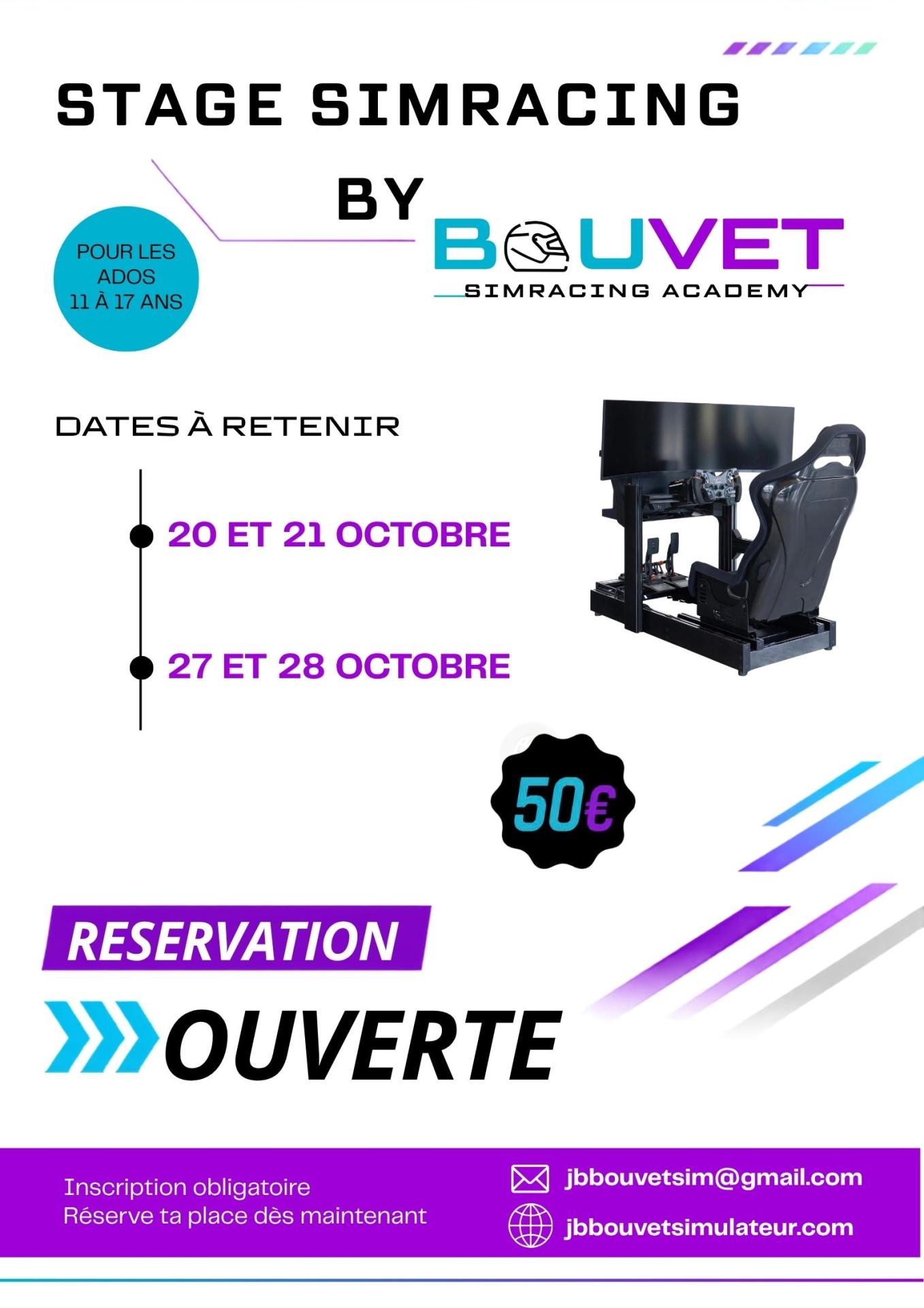 Affiche stage simracing